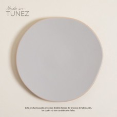 PLATO PLAYO MONASTIR GRIS BORDE NATURAL 27 CM