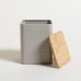 LATA CUADRADA TAPA DE BAMBOO GREY COFFE LATA CUADRADA TAPA DE BAMBOO GREY COFFE