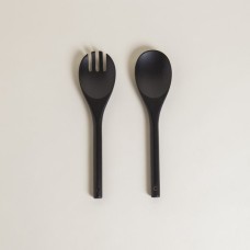 SET DE CUBIERTOS PARA ENSALADA DE MADERA DE ACACIA NEGRA 26 CM