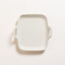 FUENTE CUADRADA DE CERAMICA PUNTITOS CREAM 21,5 CM