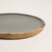 PLATO MADERA ESMALTADA SAHA 36cm GRIS