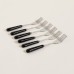 SET X 6 TENEDORES DE ACERO CON MANGO DE CERAMICA NEGRO 14,5 CM